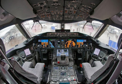 Modern Airliner Cockpit