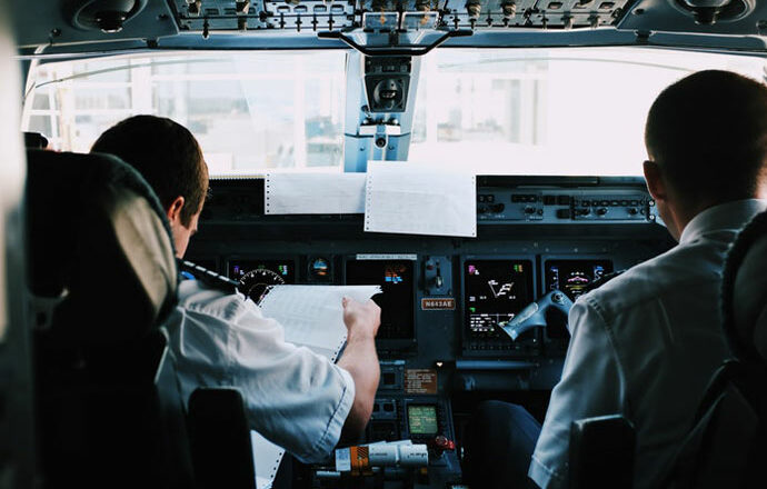 Pilots in Cockpit