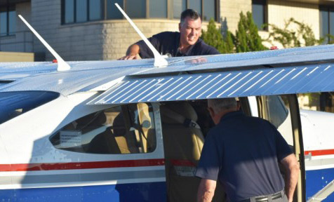 Preflighting a Civil Air Patrol Cessna 182