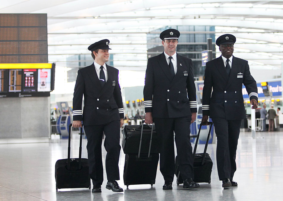 Pilots Walking in a Terminal