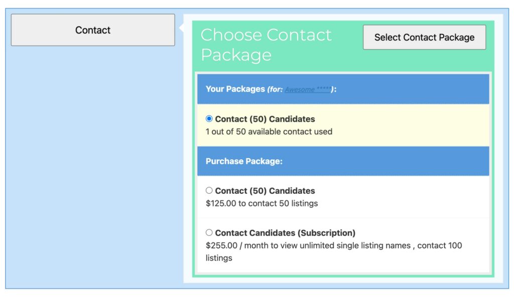 Contact Pilot Package Options